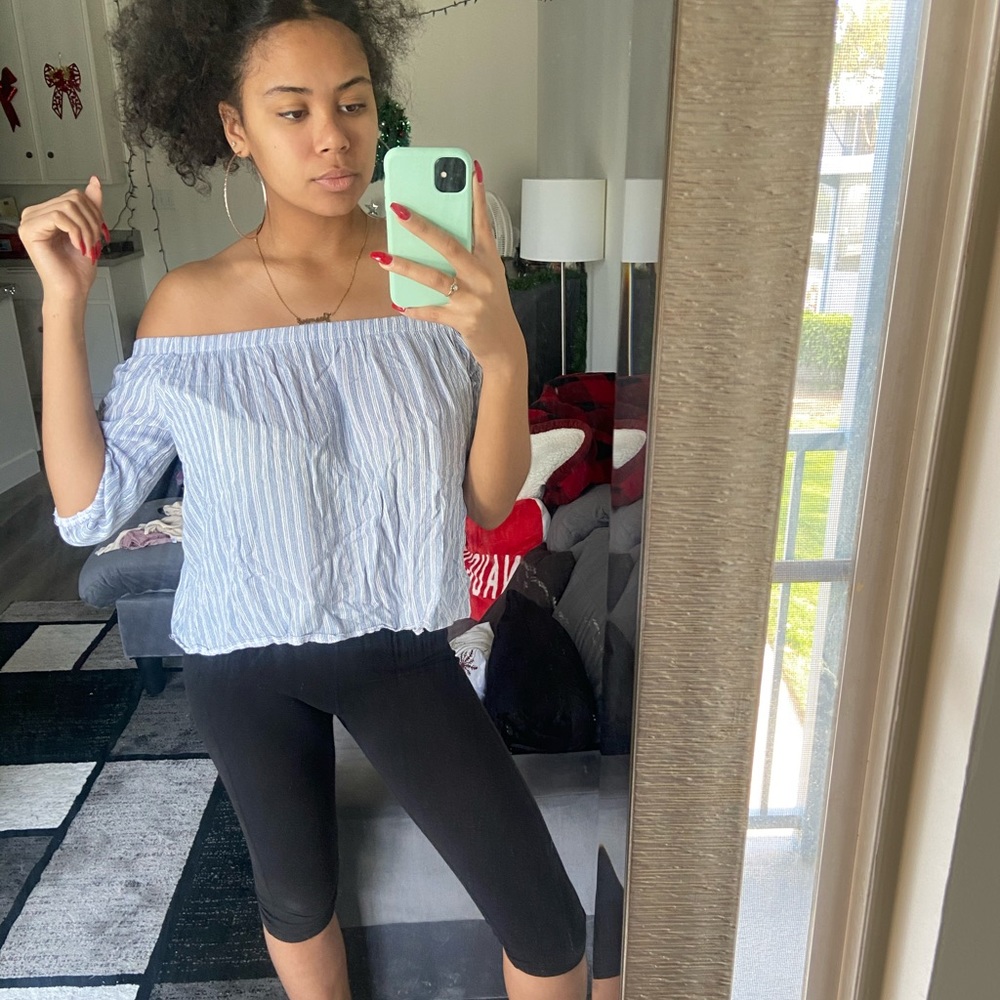 Off the shoulder flowy shirt